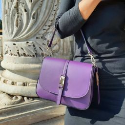 Nausica Leather Shoulder bag Black TL141598