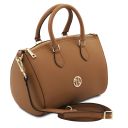 Layla Bauletto aus Leder Cognac TL142399