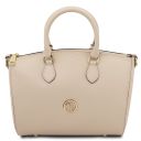 Layla Bauletto aus Leder Beige TL142399