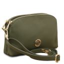 Lily Bolso en Piel Suave con Bandolera Verde Oscuro TL142375