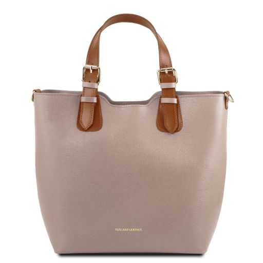 TL Bag Saffiano Leather Tote Nude TL141696