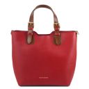 TL Bag Saffiano Leather Tote Lipstick Red TL141696