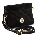 Eloise Suede Leather Shoulder bag Black TL142400