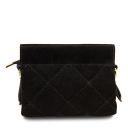 Eloise Suede Leather Shoulder bag Black TL142400