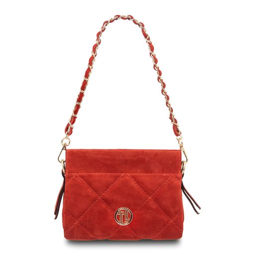 Eloise Suede Leather Shoulder bag Red TL142400