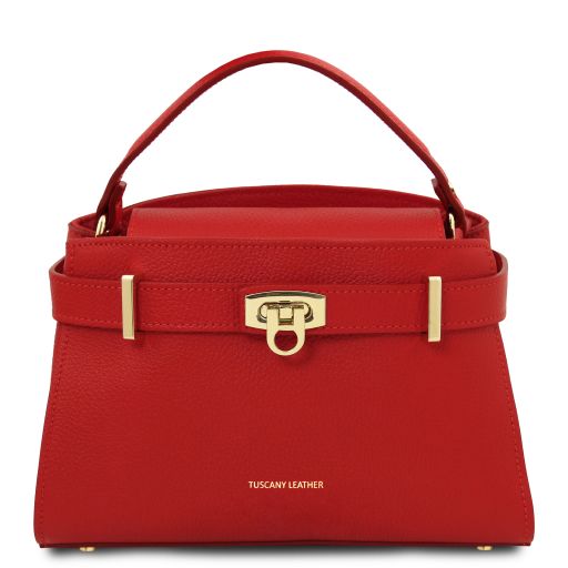 Maisy Leather Tote Lipstick Red TL142394