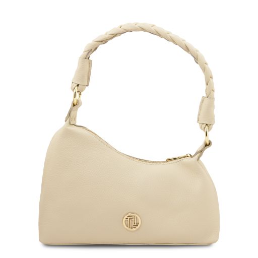 Sophie Schultertasche aus Leder Beige TL142367