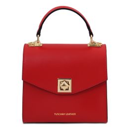 TL Bag Leather Handbag Lipstick Red TL142203