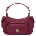 Olivia Handtasche aus Leder Bordeaux TL142396