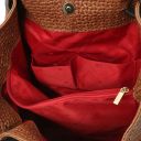 TL KeyLuck Borsa Shopping in Pelle Stampa Intrecciata Cannella TL141573