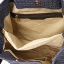 TL KeyLuck Borsa Shopping in Pelle Stampa Intrecciata Blu scuro TL141573