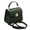 Atena Borsa a Mano in Pelle Stampa Cocco Verde Foresta TL142267