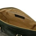 Layla Croc Print Leather Duffle bag Forest Green TL142398