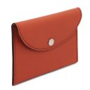 Visitenkarten-/ Kreditkarten Etui aus Leder Orange TL142417