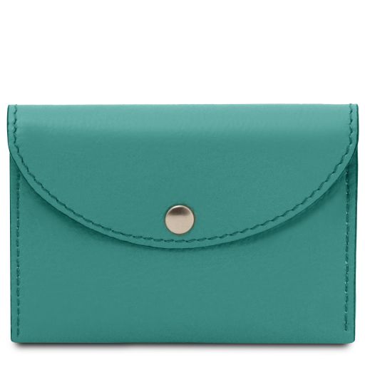 Leather Business Card / Credit Card Holder Turquoise TL142417