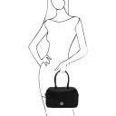 Vivian Handtasche aus Leder Schwarz TL142368