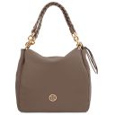 Amy Sac Shopping en Cuir Souple Taupe foncé TL142385