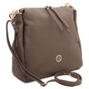 Amy Shopping Tasche aus Weichem Leder Dunkel Taupe TL142385