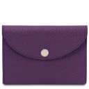 Leather Business Card / Credit Card Holder Purple TL142418