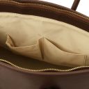 TL Bag Handtasche aus Leder mit Goldfarbenen Beschläge Kaffee TL141529