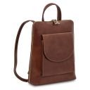 Paris Small Leather Backpack for Women Brown TL142410