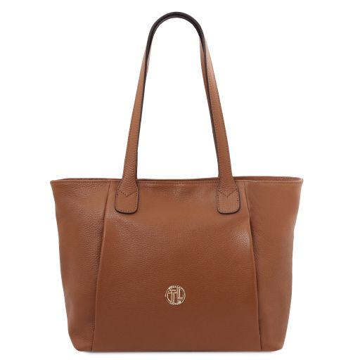 Blake Borsa al Hombro en Piel Suave Cognac TL142411