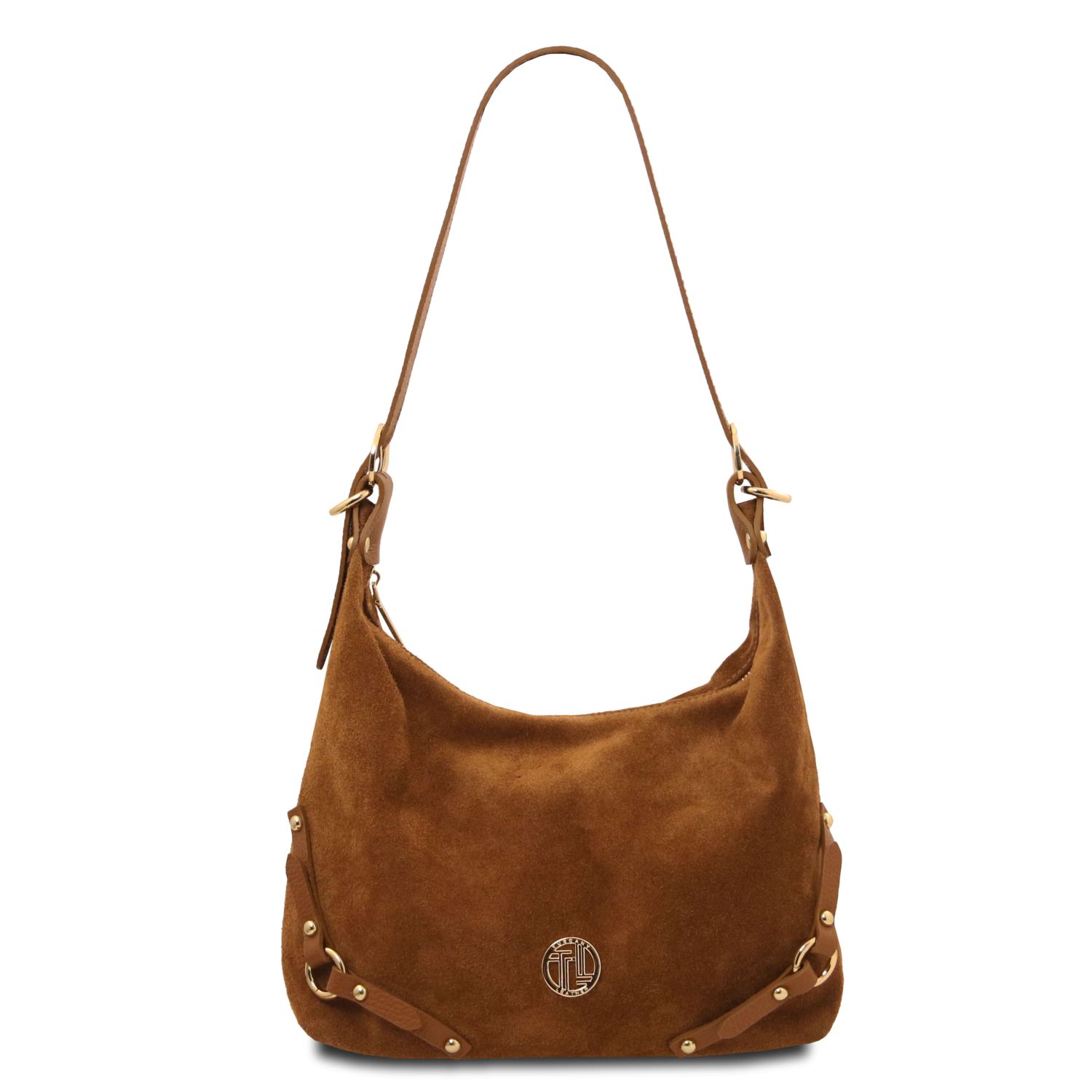 Tuscany Leather Bolso de asa Larga en Piel Agamuzada