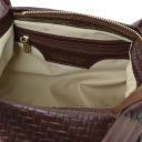 Nora Soft Woven Leather Handbag Coffee TL142412