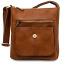 Jimmy Leather Crossbody bag for men With Front Pocket Natural TL141407