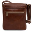 Jimmy Herrentasche aus Leder mit Vordertasche Dunkelbraun TL141407