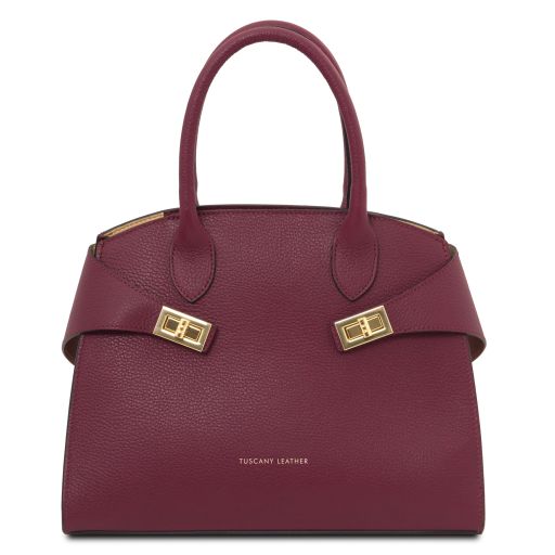 Coccola Leather Handbag Bordeaux TL142421