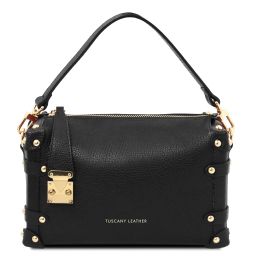 Praline Bolso a Mano en Piel Morbida Negro TL142422