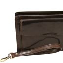 Denis Elégante Pochette en Cuir Pour Homme Marron foncé TL141445