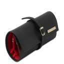 Schmuckrolle aus Weichem Leder Schwarz TL142193