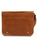 TL Messenger Sac Bandoulière en Cuir 2 Compartiments - Grand Modèle Naturel TL142430