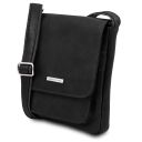 Jimmy Borsello da Uomo in Pelle con Tasca Frontale Nero TL141407