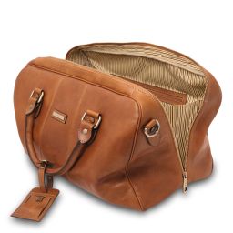 Lisbona Sac de Voyage en Cuir - Petit Modèle Naturel TL142441