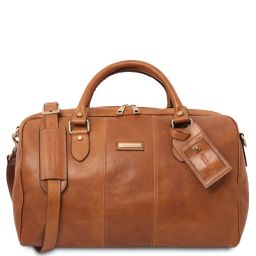 Lisbona Travel Leather Duffle bag - Small Size Natural TL142441
