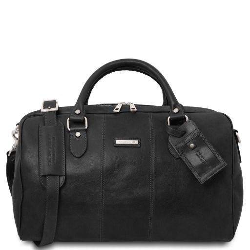 Lisbona Travel Leather Duffle bag - Small Size Black TL142441