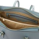TL Bag Schultertasche aus Leder Himmelblau TL142037