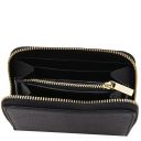 Panarea Sac Seau Pour Femme en Cuir et Elégant Portefeuille en Cuir Entièrement Zippée Noir TL142443