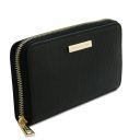 Maddalena Borsa Secchiello in Pelle ed Esclusivo Portafoglio in Pelle zip Around Nero TL142444