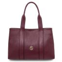 Callie Schultertasche aus Weichem Leder Bordeaux TL142415