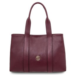 Callie Borsa al Hombro en Piel Suave Bordeaux TL142415