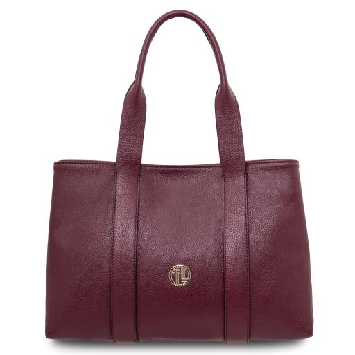 Callie Soft Leather Shoulder bag Bordeaux TL142415