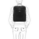 Bangkok Sac à dos en Cuir Porte Ordinateur - Grand Modèle Noir TL142336