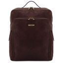 Bangkok Notebook Rucksack aus Leder - Gross Dunkelbraun TL142336