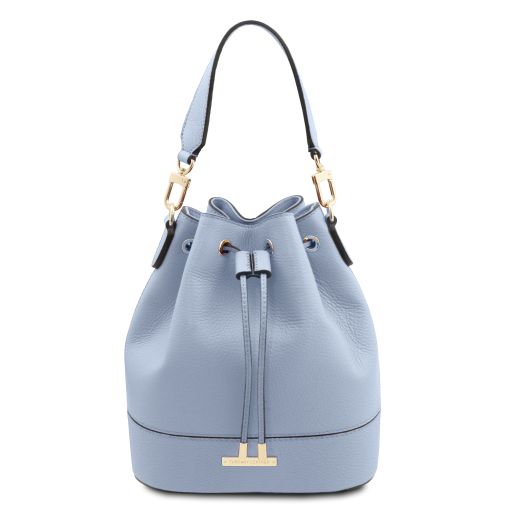 TL Bag Beuteltasche aus Leder Himmelblau TL142146
