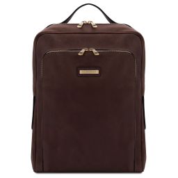 Bangkok Leather Laptop Backpack Dark Brown TL141793
