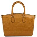 Layla Bauletto in Pelle Stampa Cocco Caramello TL142398